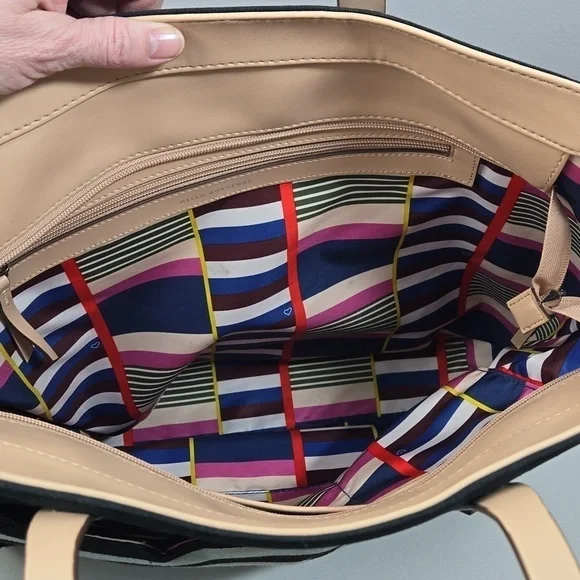 Stella & Dot The Hudson Black and Cream Large Tote - Picture 8 of 8